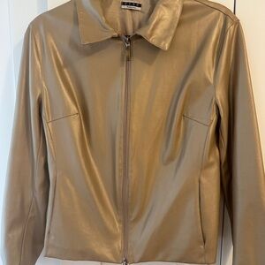 Vintage ‘90s straight silhouette leather like jacket